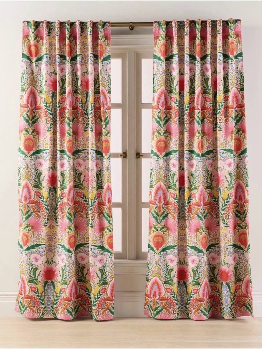 Anthropologie Mind The Gap Bold Print Curtains SET OF 6